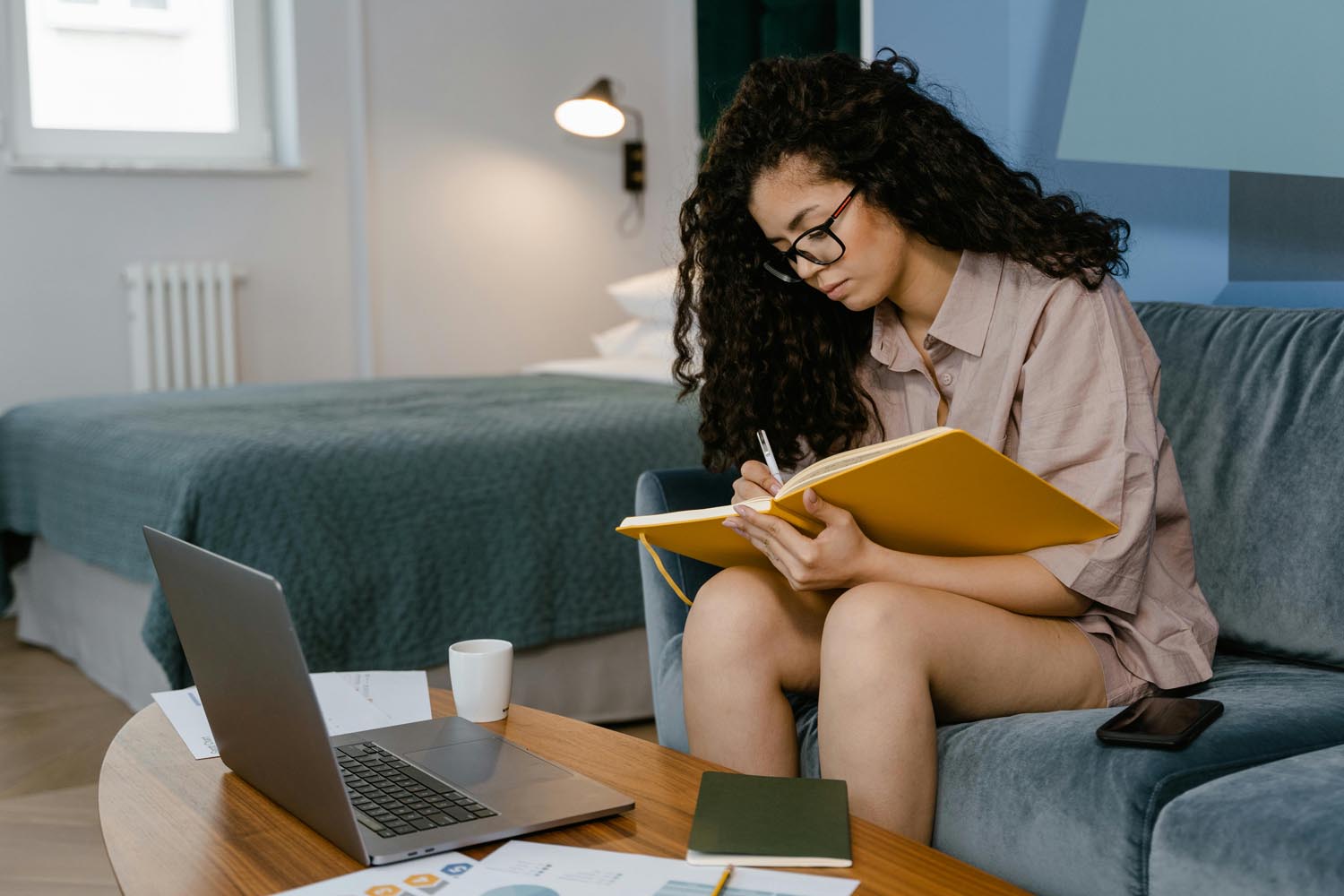 A woman studying psychology after Hanukkah, exploring cultural shifts and the question Why Are Boys More Aggressive Than Girls, symbolizing emotional insight and gender awareness in Maryland and DC.