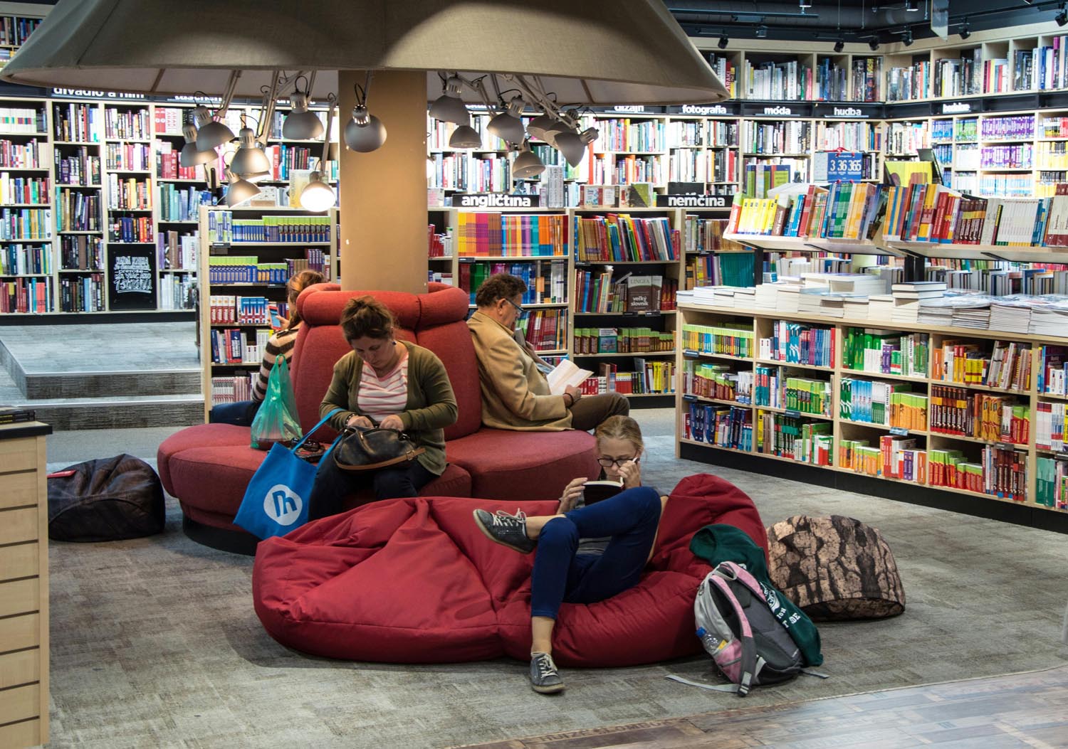 A bookstore with a storybook nearby, symbolizing sleep routines, emotional comfort, emotional development, and emotional attachment in Maryland and DC.